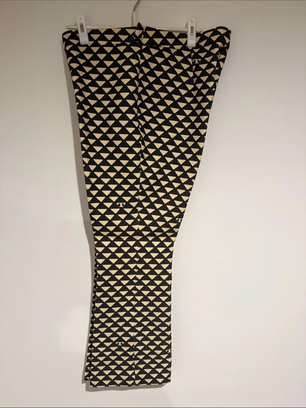 Tory Burch Black and Cream Triangle-Print Men’s Pants